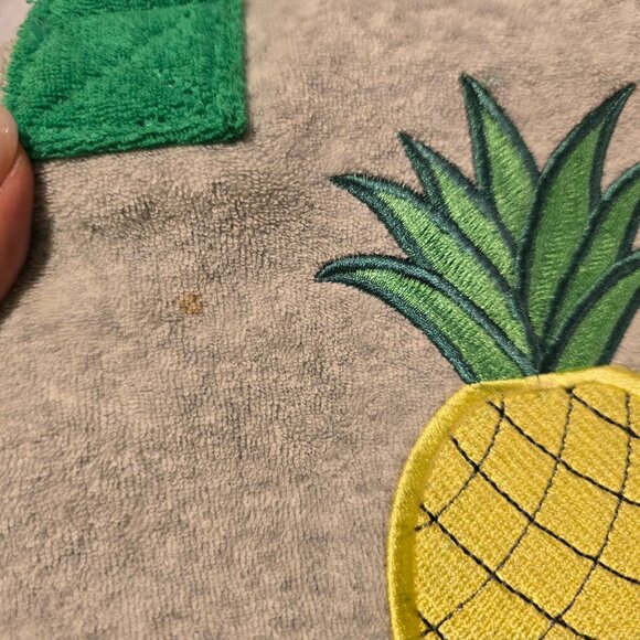 Wildfox Pineapple Terry Cloth Tote Bag Beach Handbag Purse Green Trim NWT Fun! - Picture 13 of 16
